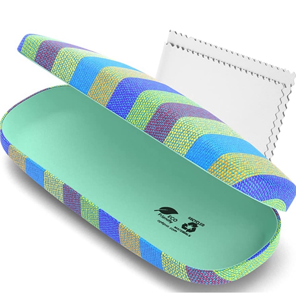 Hard Shell Glasses Case with Microfiber Cleaning Clot